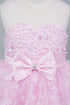 Girls Illusion Princess Top 3D Flower High Low Skirt Flower Girl Dress 2-12